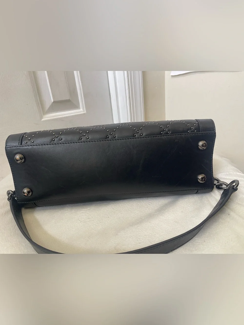 Michael Kors Hamilton satchel micro-stud Black Quilted Bag